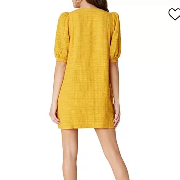 BB Dakota by Steve Madden Soft and Found Mustard Yellow Short Sleeve Dress Sz S - Picture 2 of 10